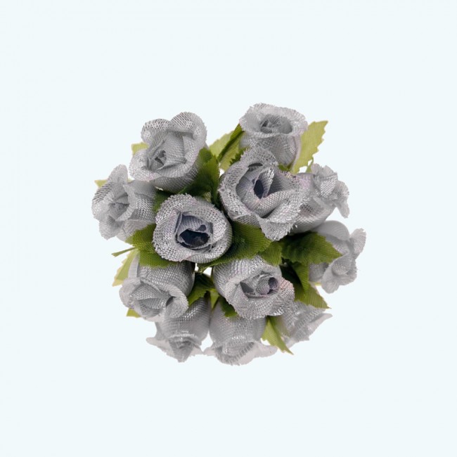 2.5" Diameter Poly Roses 12X12 | Silver